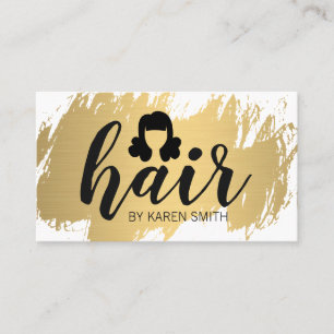 HAIR / Gold Brushed / Polka Dots / Stylist Business Card