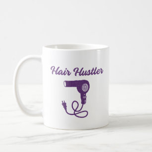Hair Hustler Funny Purple Hair Stylists Coffee Mug