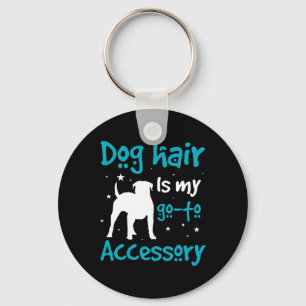 Hair Is Go-to Accessory - American Bulldog Key Ring