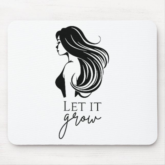 Hair Length Check Growth Chart Womens _1  Mouse Mat (Front)