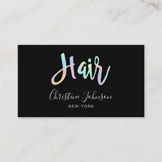 Hair logo business card (Front)