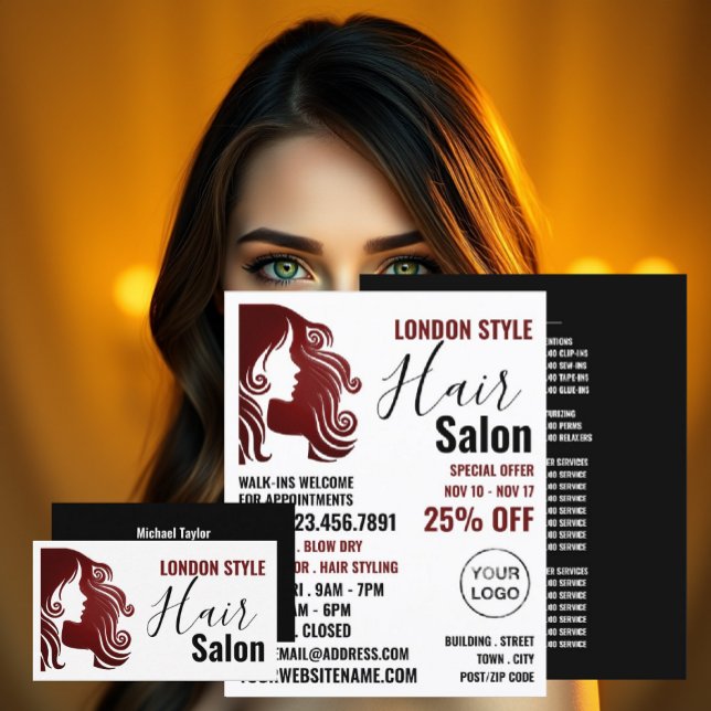 Hair Logo, Hair Stylist, Hair Salon Advert Flyer (Creator Uploaded)