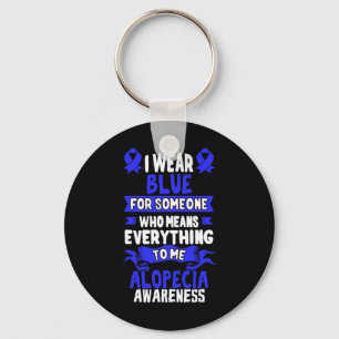 Hair Loss Awareness  - Alopecia Areata  Key Ring