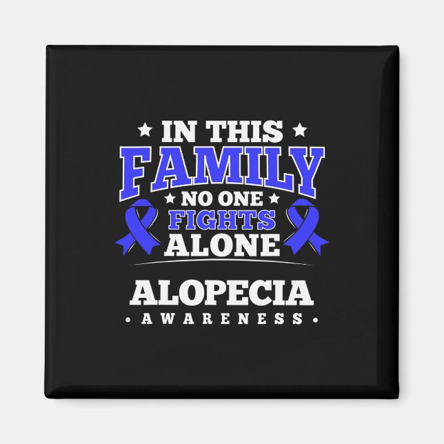 Hair Loss Awareness Ribbon Alopecia Areata Survivo Magnet (Front)