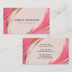 Hair Make Up Artist Beauty  Business Card