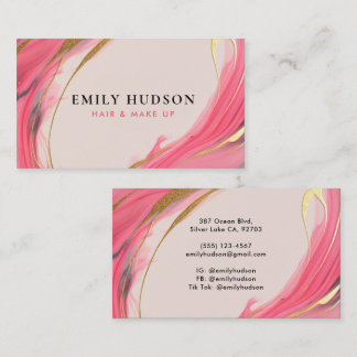 Hair Make Up Artist Beauty  Business Card