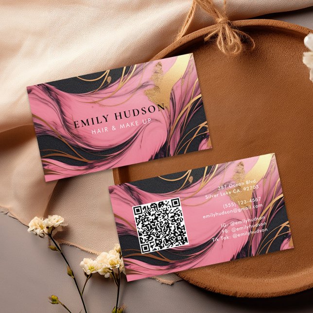 Hair Make Up Artist Beauty  Business Card (Creator Uploaded)