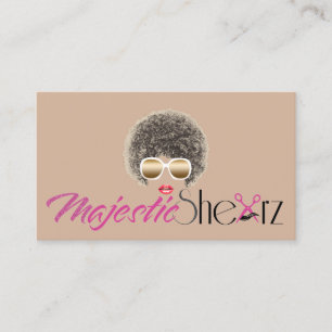 Hair & Makeup Artist Custom Logo Hair Salon Business Card