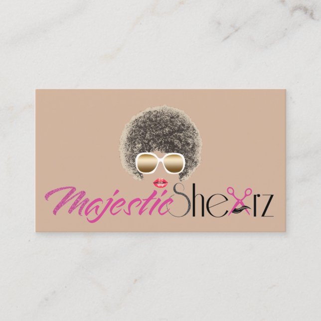 Hair & Makeup Artist Custom Logo Hair Salon Business Card (Front)