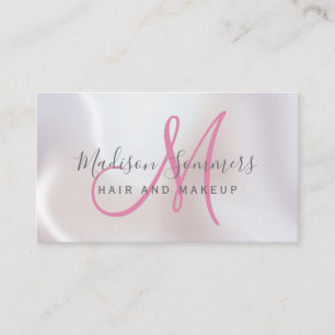 Hair Makeup Artist Iridescent Pearl Shimmer  Business Card