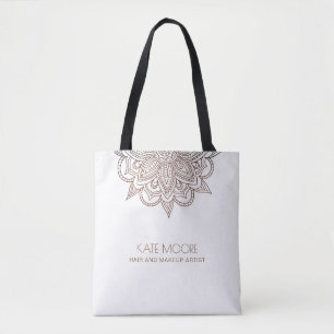 Hair Makeup Artist Mandala Lace Tote Bag