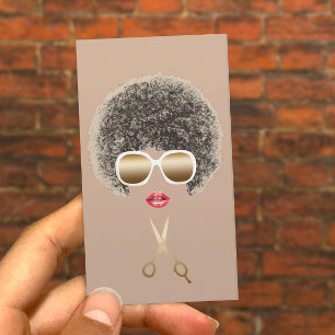 Hair & Makeup Artist Natural Hair Salon Business Card