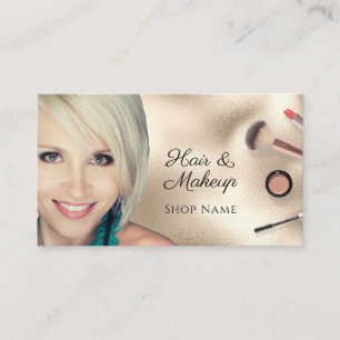 Hair & Makeup Artists, Photos, Gold, Vs 2 Business Card