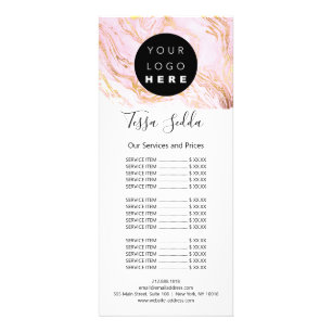 Hair Makeup Body Skin Care Logo Beauty Marble Rack Card