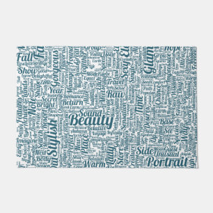 Hair Mode Pattern Text Word Cloud Doormat
