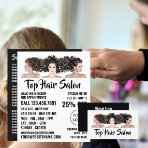 Hair Models, Hair Stylist, Hair Salon Business Card