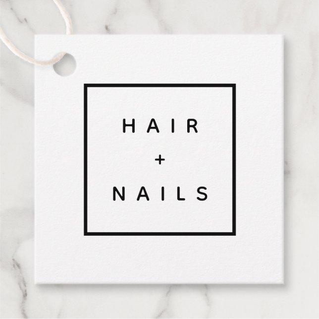 HAIR + NAILS stylist handmade label DIY (Front)