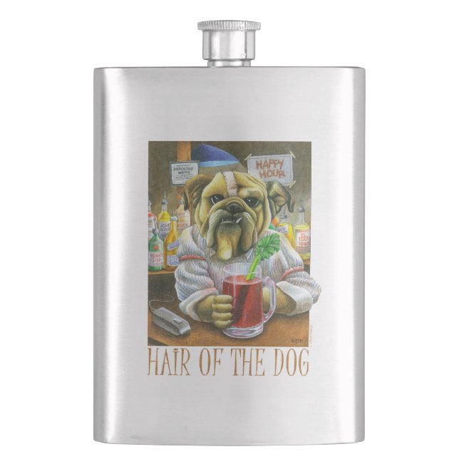 Hair of the Dog (Hangover Help) Hip Flask (Front)