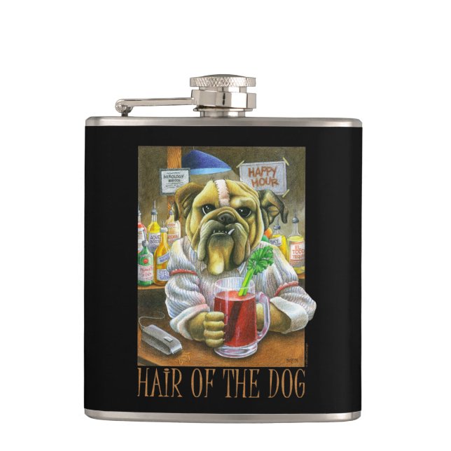 Hair of the Dog (Hangover Help) Hip Flask (Front)
