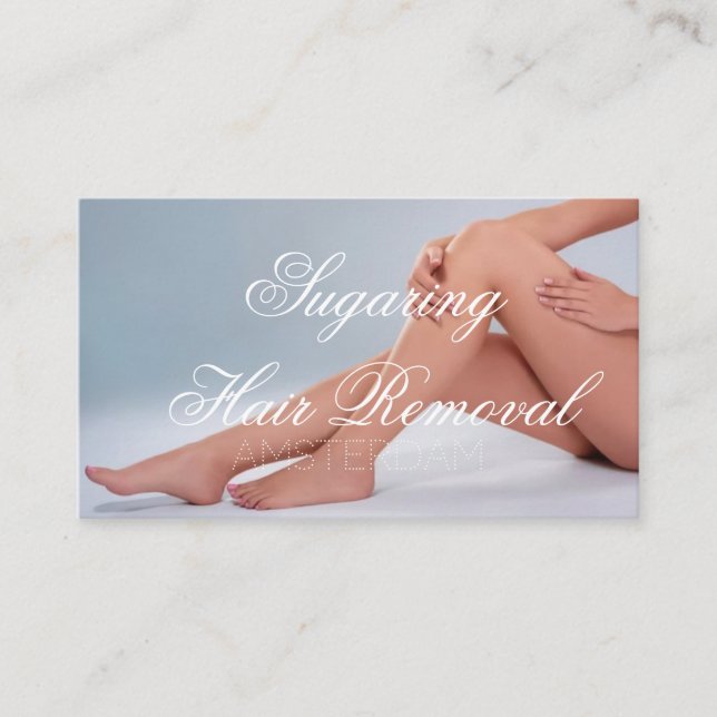Hair Removal Skin Clinic Rose Gold Marble Business Card (Front)