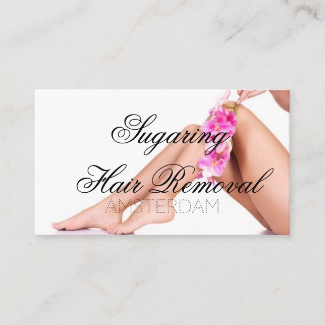 Hair Removal Skin Clinic Rose Gold Marble Business Card (Front)