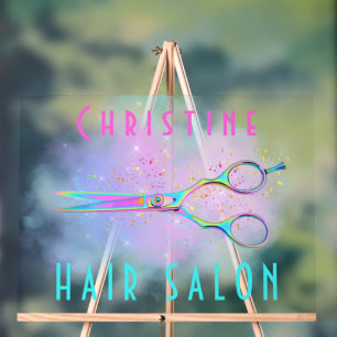 hair salon acrylic sign