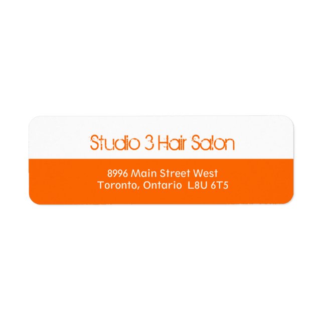 Hair Salon Address Labels (Front)