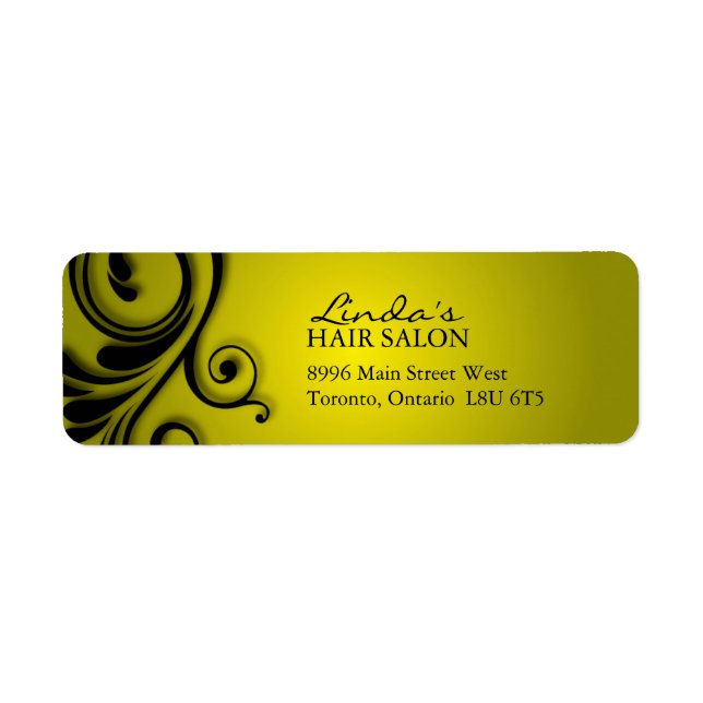 Hair Salon Address Labels (Front)