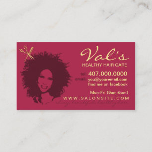 Hair Salon African American Stylist Business Cards