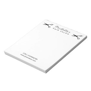 Hair salon and barber shop custom notepad
