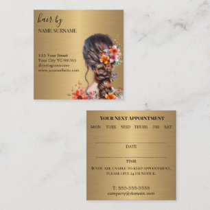 Hair Salon Appointment Business Card