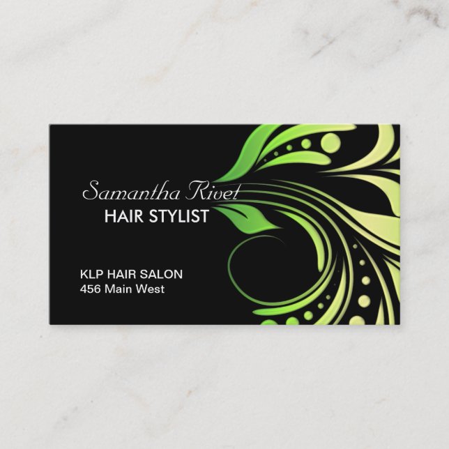 Hair Salon Appointment Business Card (Front)