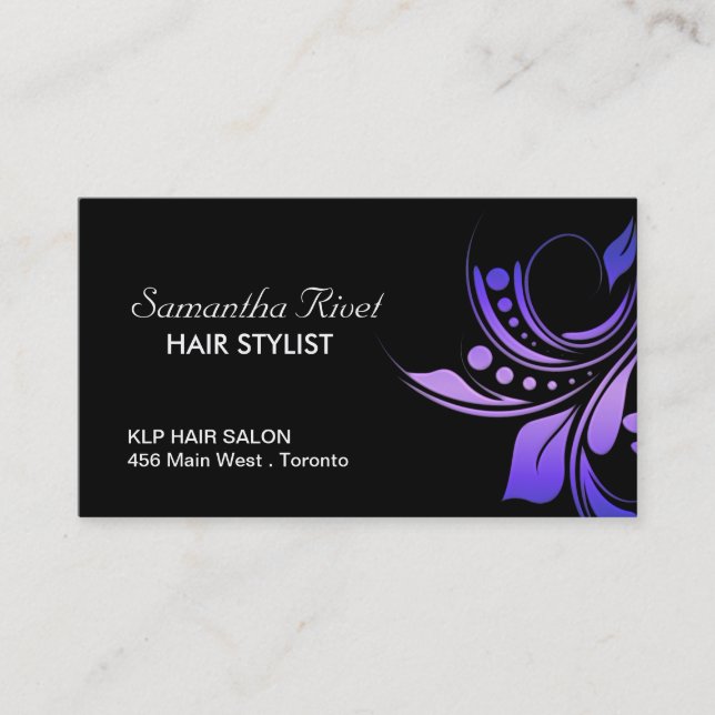 Hair Salon Appointment Business Card (Front)