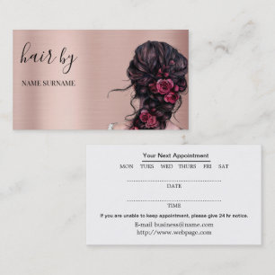 Hair Salon Appointment Business Card