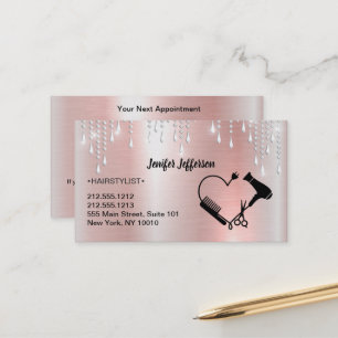 Hair Salon Appointment Business Card