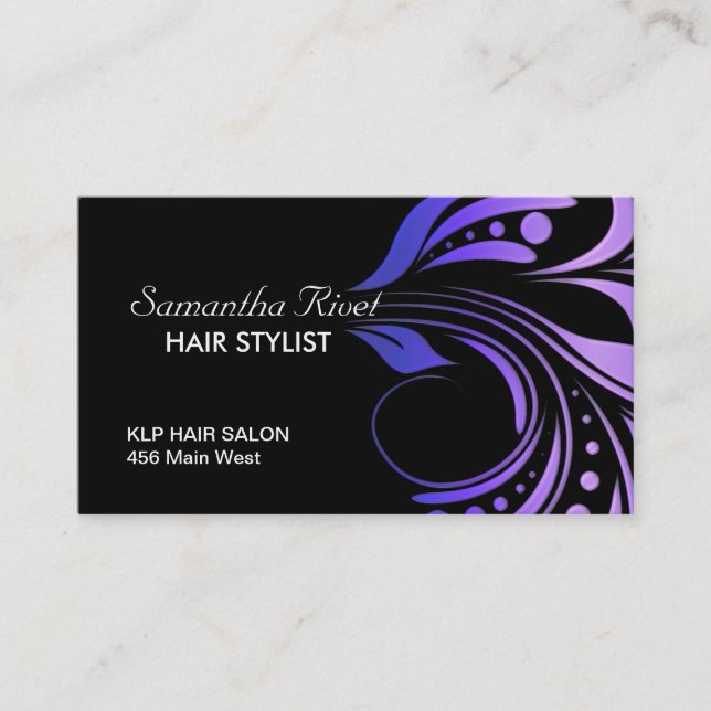 Hair Salon Appointment Business Card (Front)