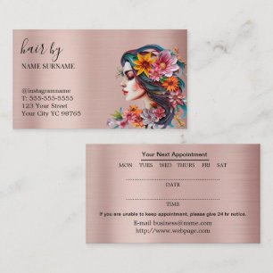 Hair Salon Appointment Business Card