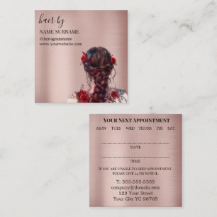 Hair Salon Appointment Business Card