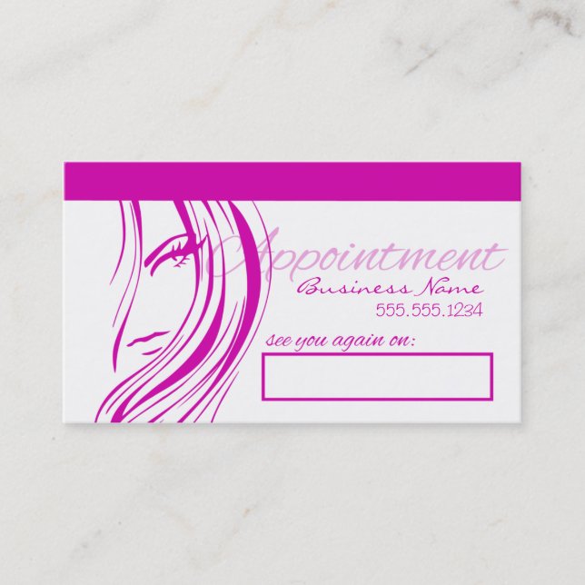 Hair Salon Appointment Cards (Front)