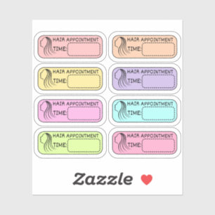 Hair Salon Appointment Labels Beauty Selfcare Bujo