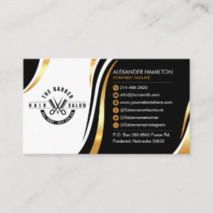 Hair Salon, Barber shop, Salon, With Free Logo Business Card