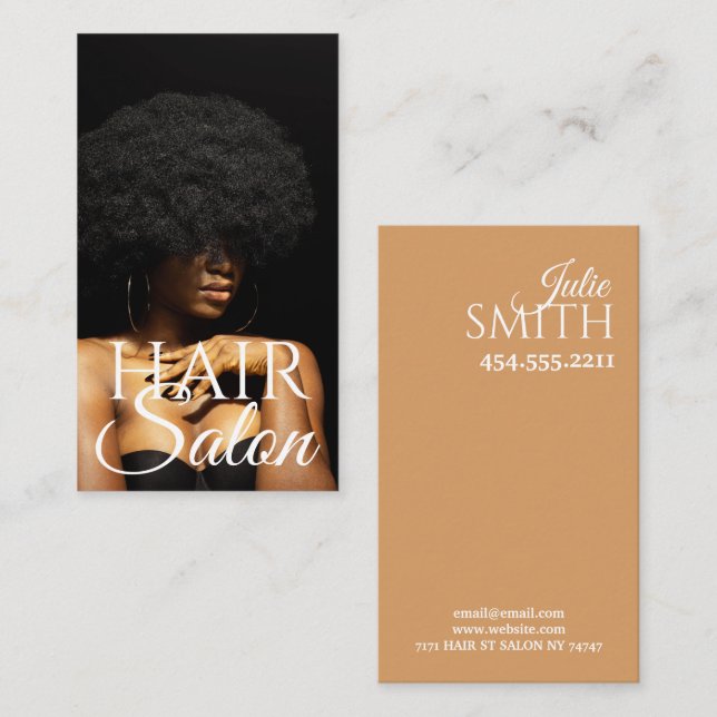 Hair Salon Beauty Salon Business Card (Front/Back)