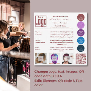 Hair Salon Brand Moodboard Card