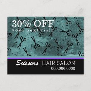 Hair Salon Business Advertising Postcard
