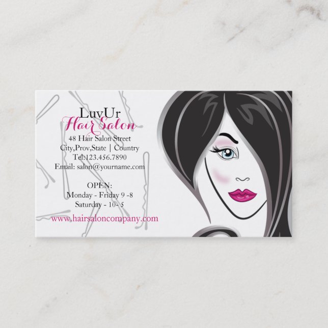 Hair Salon Business card (Front)
