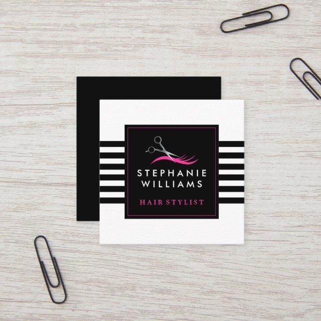 Hair Salon Business Card Template (Front/Back In Situ)
