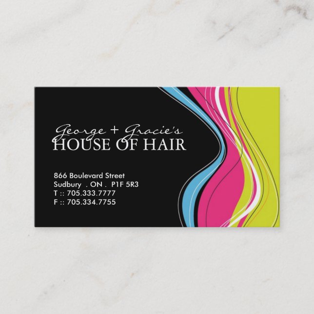 Hair Salon Business Cards (Front)
