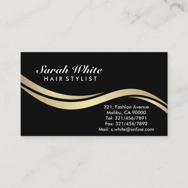 Hair Salon - Business Cards (Front)