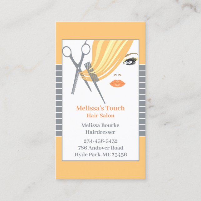 Hair Salon Business Cards (Front)