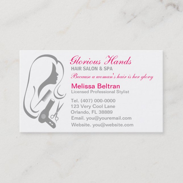 Hair Salon Business Cards (Front)
